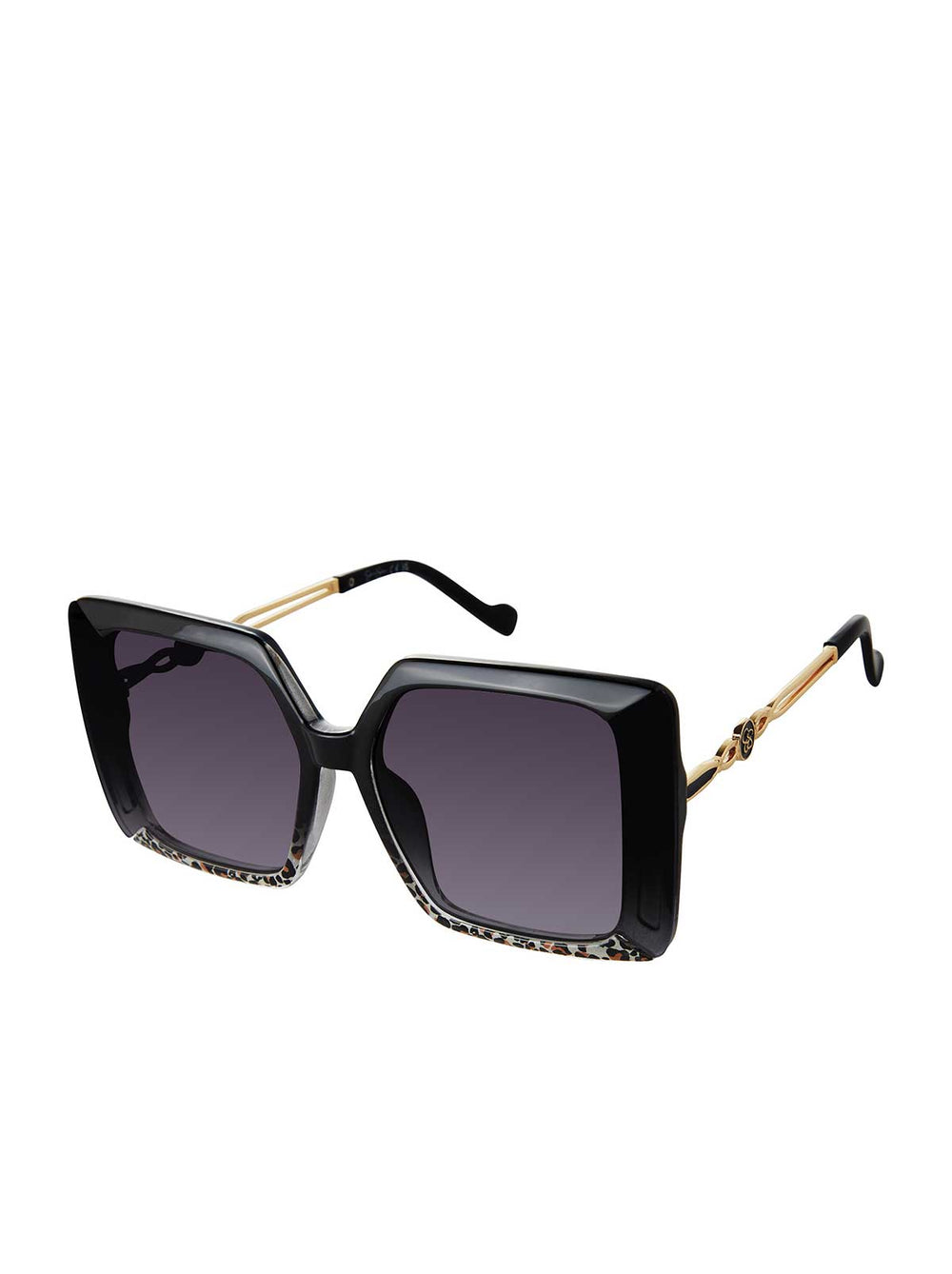 Accessories Glamorous Square Metal Temple Sunglasses - Black | Jessica Simpson