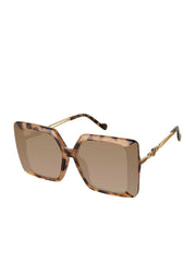 Accessories Glamorous Square Metal Temple Sunglasses - Tortoise | Jessica Simpson