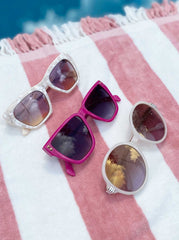 Accessories Vintage Cat Eye Sunglasses - Cream Marble | Jessica Simpson