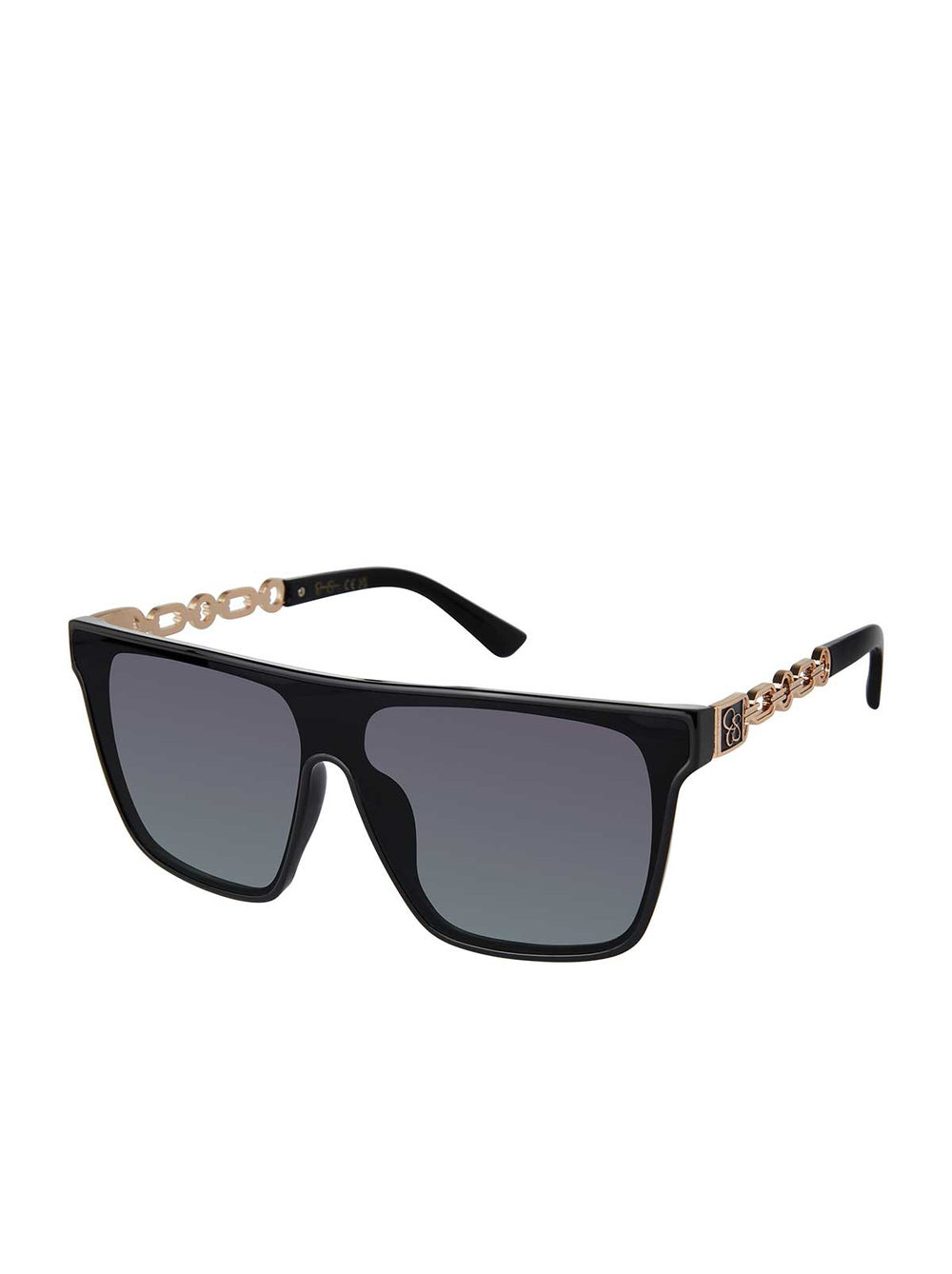 Accessories Metal Square Shield Sunglasses - Black | Jessica Simpson