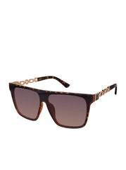 Accessories Metal Square Shield Sunglasses - Tortoise | Jessica Simpson