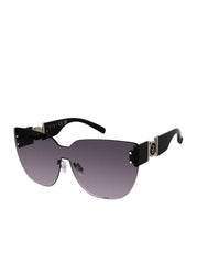Accessories Rimless Cat Eye Shield Sunglasses - Black | Jessica Simpson