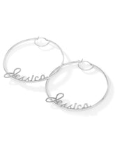 Accessories Personalized Hoop Earrings - Sterling Silver | Jessica Simpson