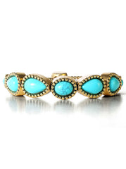 Accessories Turquoise Stone Slider Bracelet - Gold | Jessica Simpson