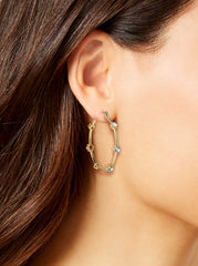 Accessories Large Hoop Crystal Earrings | Jessica Simpson