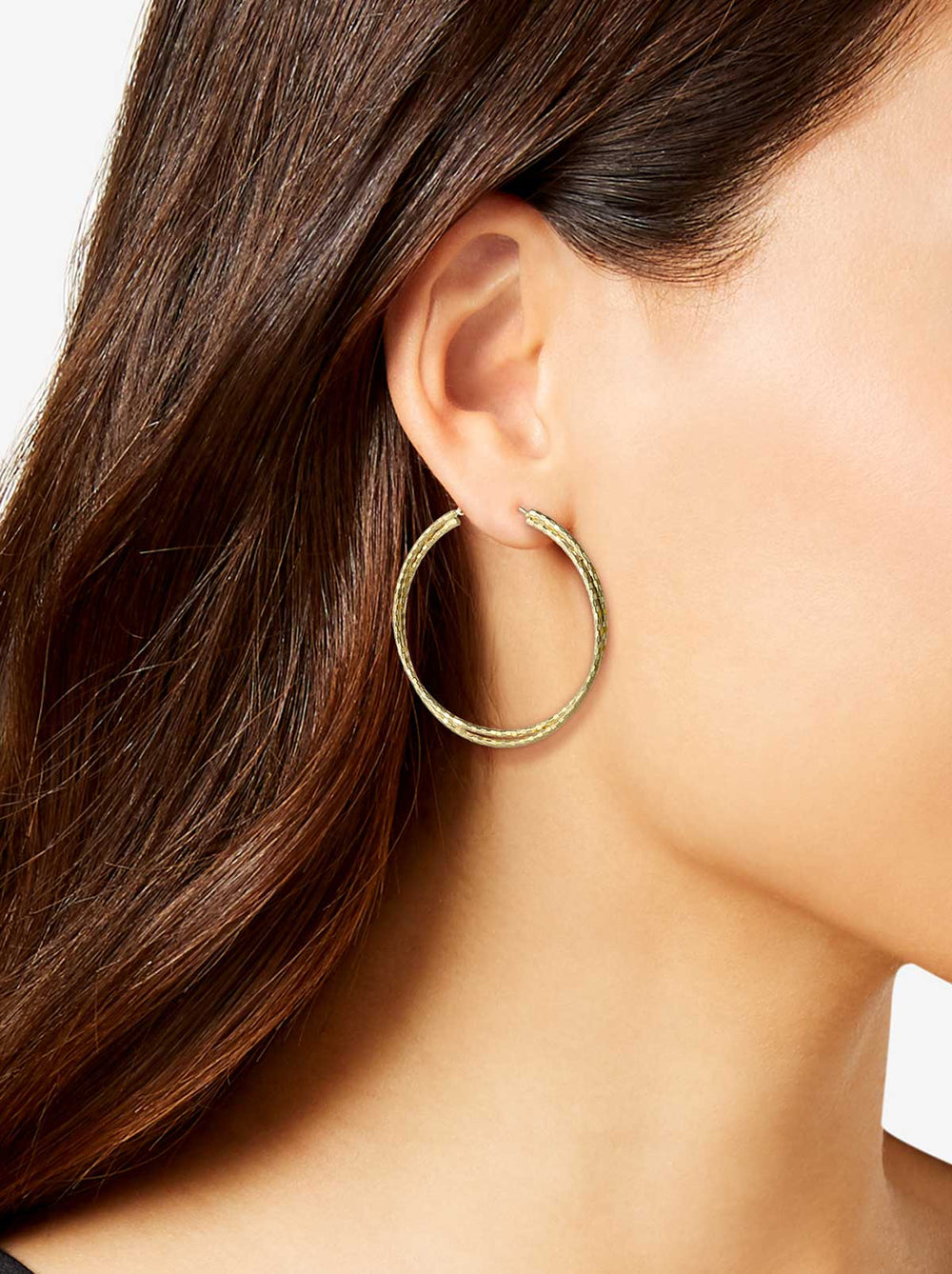 Accessories Double Hoop Faceted Earrings | Jessica Simpson