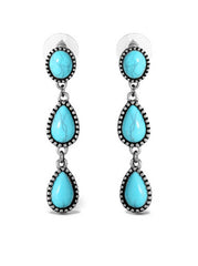 Accessories Three Stone Drop Earrings | Jessica Simpson