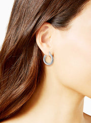 Accessories Thick Twisted Hoop Earrings - Silver | Jessica Simpson