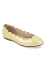 Women Girls' Amy Scallop Ballet Flat - Gold | Jessica Simpson