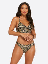 Women Eazy Zebra Twist Front Cami - Black Multi | Jessica Simpson