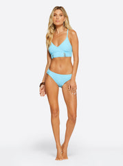 Women Textured Solids Side Shirred Hipster - Sky | Jessica Simpson