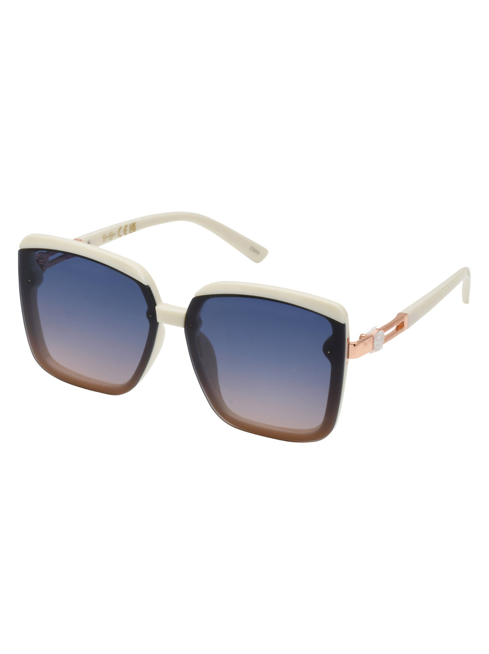 Accessories Oversized Fashionable Square Sunglasses - Cream | Jessica Simpson