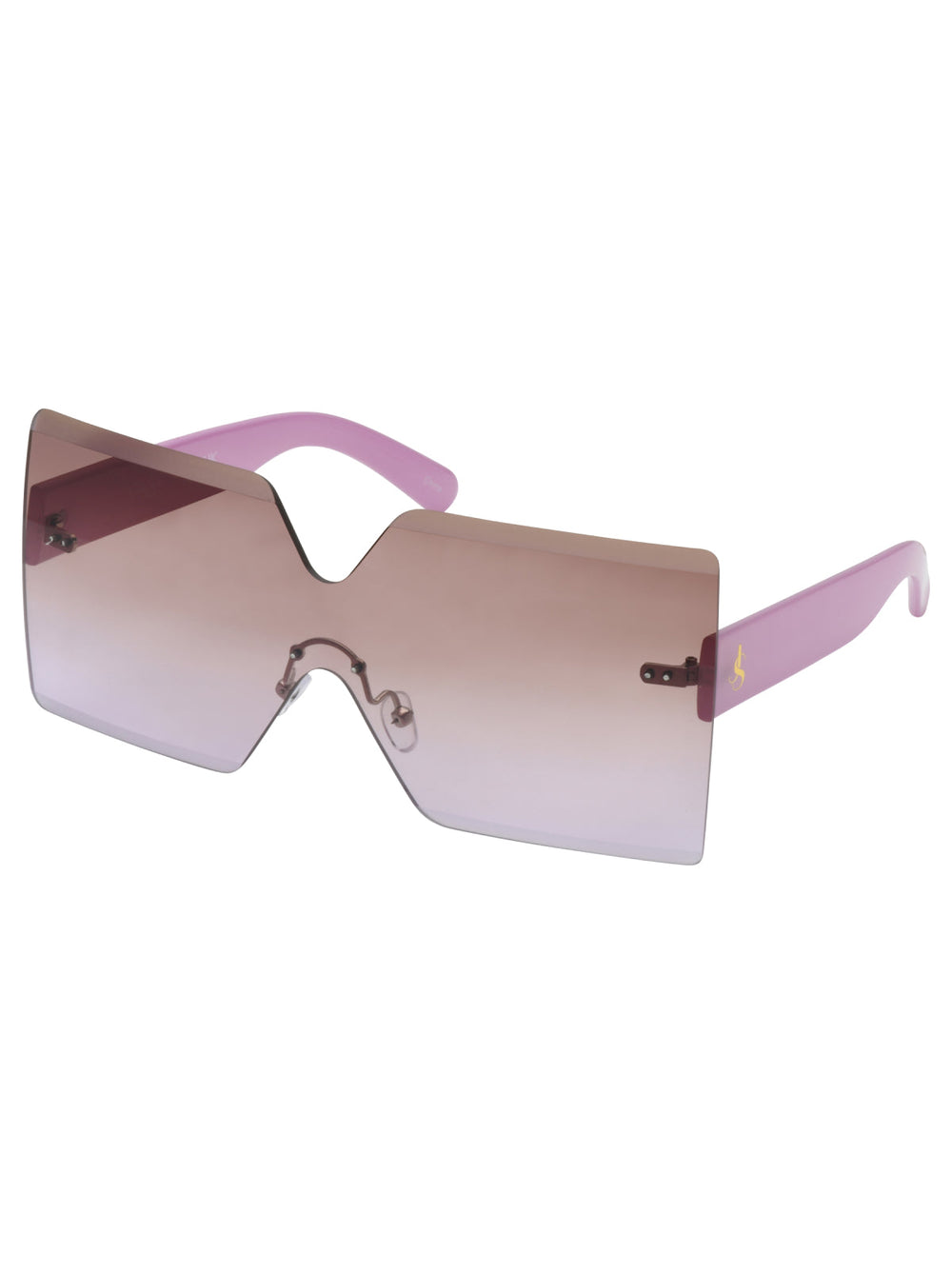Accessories Frameless Shield Sunglasses - Mauve | Jessica Simpson