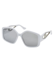 Accessories Oversized Geometric Sunglasses - White | Jessica Simpson