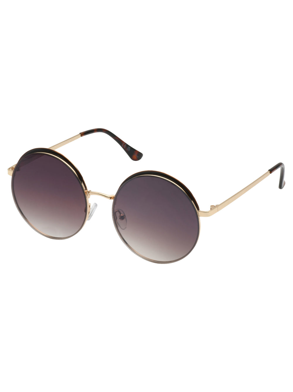 Accessories Vintage Round Metal Sunglasses - Gold & Tortoise | Jessica Simpson