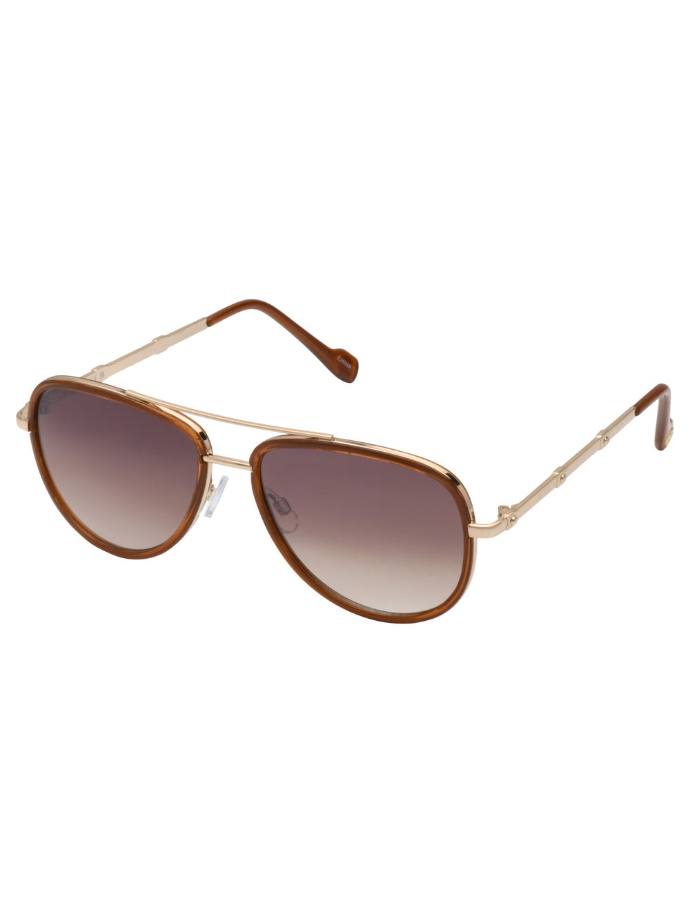 Accessories Modern Metal Aviator Sunglasses - Gold & Brown | Jessica Simpson