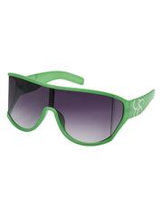 Accessories Oversized Square Wrap Shield Sunglasses - Green | Jessica Simpson