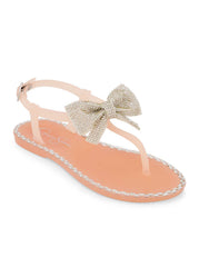 Women Girls' Jelly Bow Slippers - Blush | Jessica Simpson