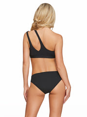 Women Solid One Shoulder Top With Slash - Black | Jessica Simpson
