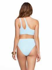 Women Solid One Shoulder Top With Slash - Powder Blue | Jessica Simpson