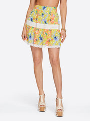 Women Indira Tiered Skirt - Candy Hibiscus | Jessica Simpson