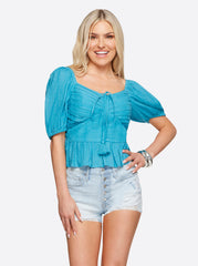 Women Ami Halter Top - Pagoda Blue | Jessica Simpson