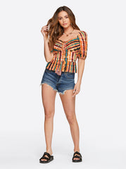 Women Ami Halter Top - Tie Dye Stripe | Jessica Simpson
