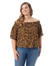 Women Rosiya Off Shoulder Top - Zebra Floral | Jessica Simpson