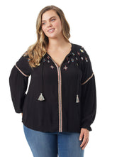 Women Lissy Embellished Top - Black | Jessica Simpson