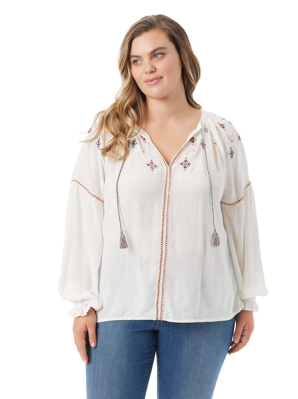 Women Lissy Embellished Top - Gardenia | Jessica Simpson