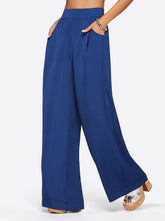 Women Winnie Wide Leg Pants - Medieval Blue | Jessica Simpson