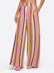 Women Winnie Wide Leg Pants - Rainbow Stripe | Jessica Simpson