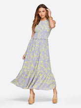 Women Mira Tiered Ruffle Maxi Dress - Hidden Lotus | Jessica Simpson