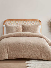 Home Leopard Printed Plush Duvet Cover Set | Jessica Simpson