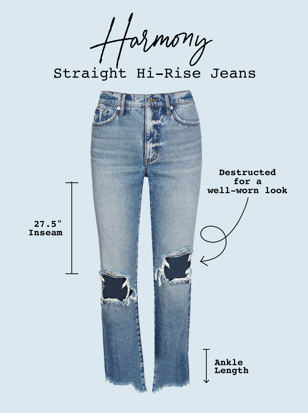 Women Harmony Straight High Rise Jean - Sunshine | Jessica Simpson