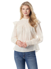 Women Elsiana Ruffle Top - Parchment | Jessica Simpson