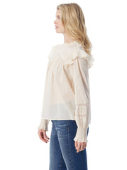 Women Elsiana Ruffle Top - Parchment | Jessica Simpson