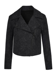 Women Biker Jacket - Black Laced Floral | Jessica Simpson