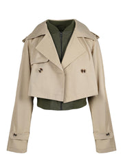 Women Trench Bomber Jacket - Khaki | Jessica Simpson
