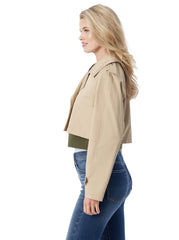 Women Trench Bomber Jacket - Khaki | Jessica Simpson