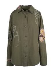 Women Embellished Shacket - Bronze Green | Jessica Simpson