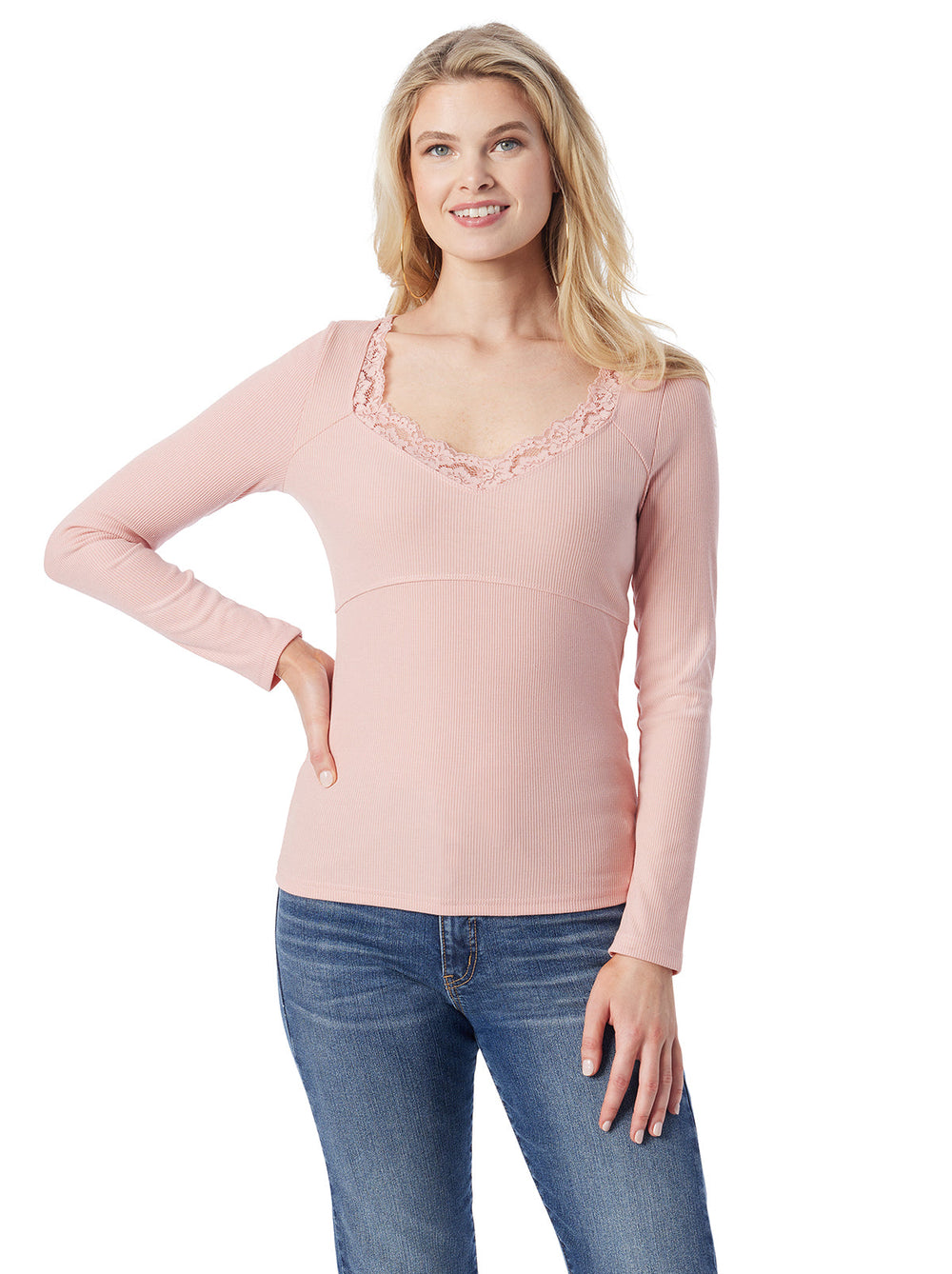 Women Abbey Sweatheart Top - Silver Pink | Jessica Simpson
