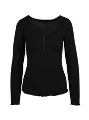 Women Tahani Henley Top - Anthracite | Jessica Simpson