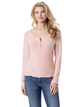 Women Tahani Henley Top - Silver Pink | Jessica Simpson