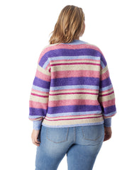 Women Portia Sweater - Lavender Stripe | Jessica Simpson