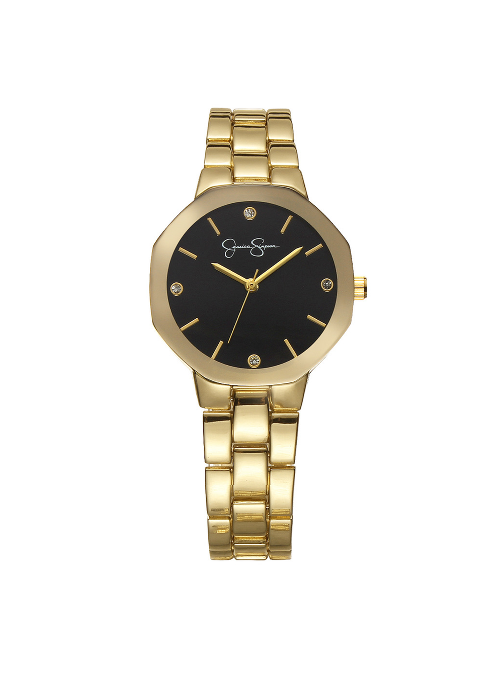 Accessories Metallized Bezel Bracelet Watch - Gold Tone | Jessica Simpson