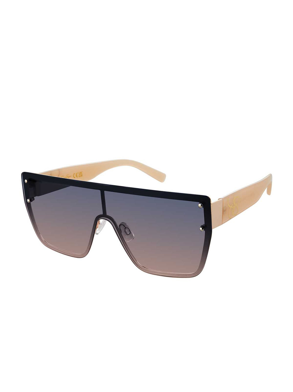 Accessories Retro 80's Sunglasses - Gold & Nude | Jessica Simpson