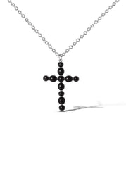 Accessories Black Acrylic Cross Necklace | Jessica Simpson