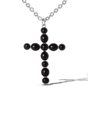 Accessories Black Acrylic Cross Necklace | Jessica Simpson