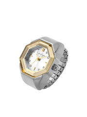 Accessories Faceted Bezel Crystal Ring Watch - Silver | Jessica Simpson